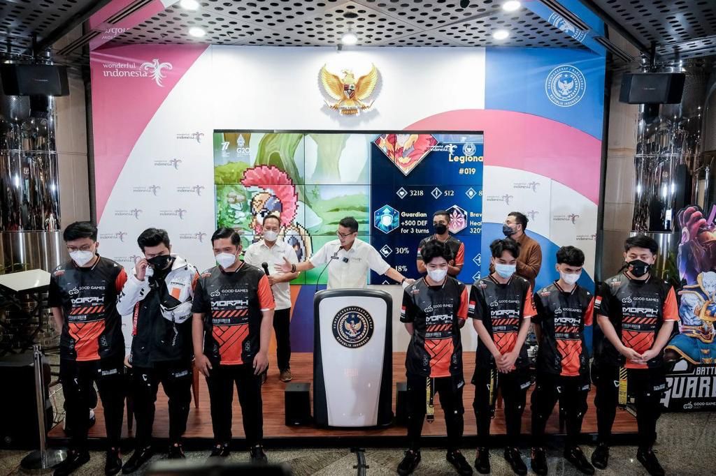 Menparekraf RI saat pelepasan tim PUBG Mobile MORPH di ajang PUBG Mobile World Invitational 2022