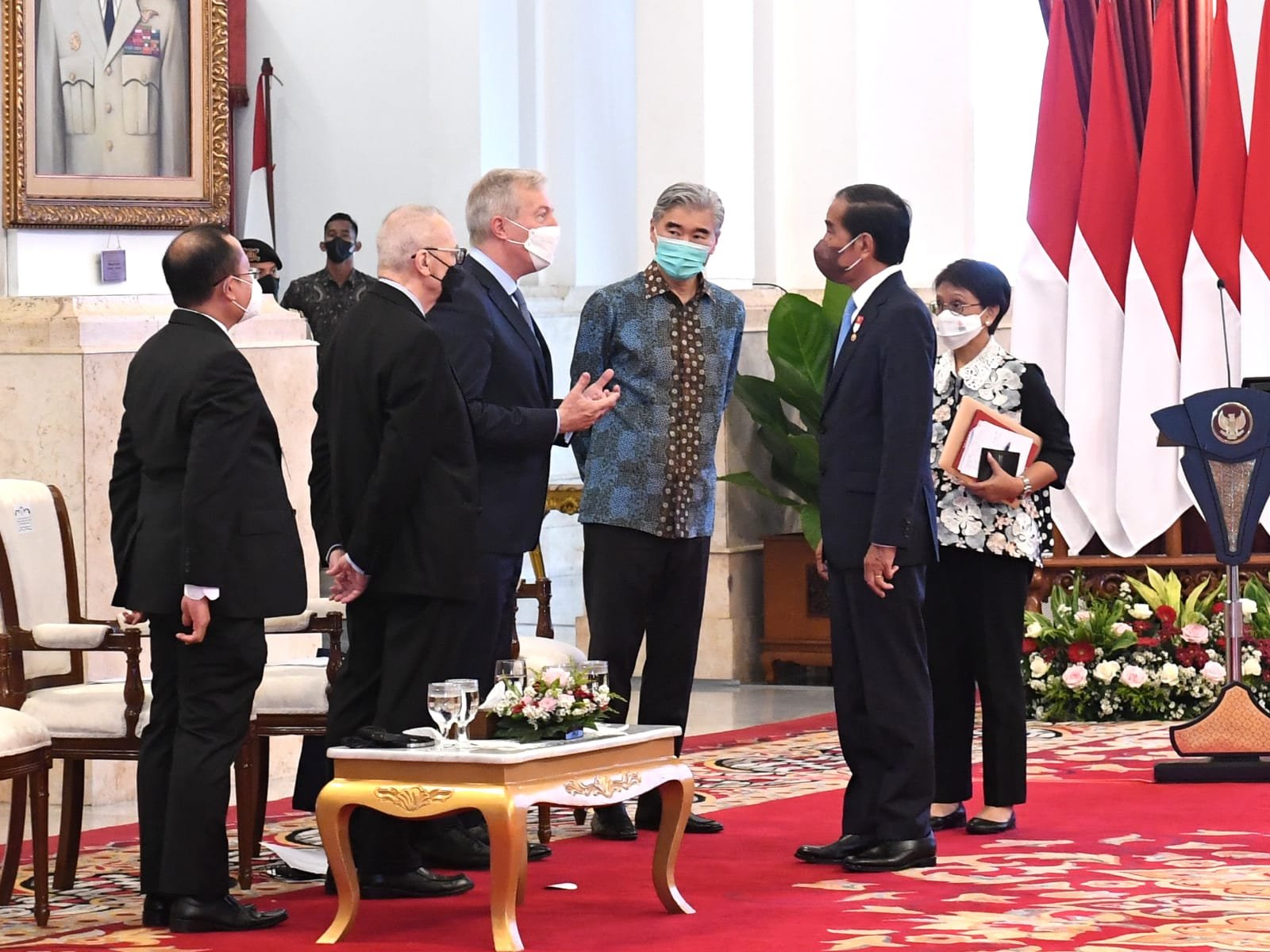 Presiden Jokowi terima delegasi Dewan Bisnis AS-ASEAN, Rabu (24/08/2022), di Istana Negara, Jakarta