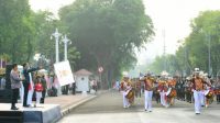 Presiden Jokowi melepas Kirab Merah Putih, di Halaman Istana Merdeka, Minggu (28/08/2022)