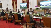 Presiden Jokowi didampingi Wapres Ma’ruf Amin tiba Istana Merdeka untuk memimpin ratas VoA dan Kitas, Jumat (09/09/2022)