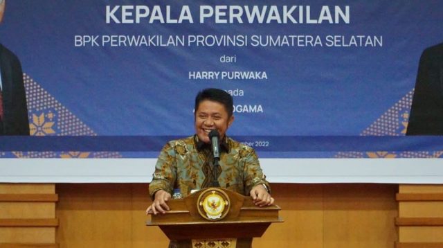 Gubernur Sumsel H Herman Deru hadir langsung dalam Serah Terima Jabatan (Sertijab) Kepala Perwakilan Badan Pemeriksa Keuangan (BPK) RI Sumsel