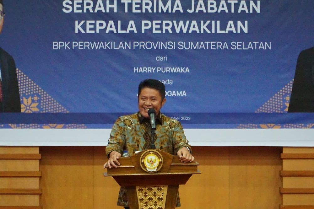 Gubernur Sumsel H Herman Deru hadir langsung dalam Serah Terima Jabatan (Sertijab) Kepala Perwakilan Badan Pemeriksa Keuangan (BPK) RI Sumsel