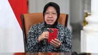 Mensos Tri Rismaharini menyampaikan pernyataan perihal pengalihan subsidi BBM, Sabtu (03/09/2022), di Istana Merdeka, Jakarta