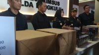 Sebanyak 2,3 juta lebih batang rokok tanpa cukai merek, berhasil digagalkan oleh Subdit Indagsi Dit Reskrimsus Polda Bengkulu