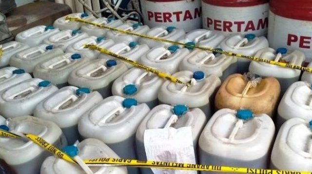 Polisi amankan tersangka penimbun BBM Bersubsidi dan barang bukti