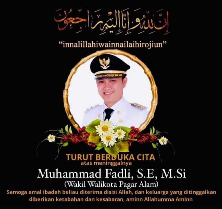 Wakil Wali Kota Pagaralam M Fadli tutup usia di Rumah Sakit Umum Daerah (RSUD) Siti Fatimah Palembang, Rabu (7/12/2022) malam pukul 23.30 WIB