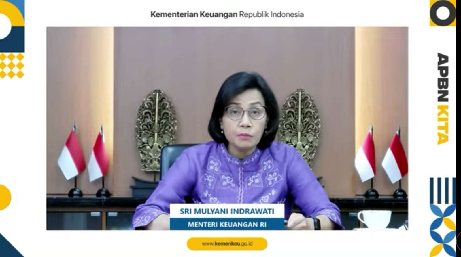 Menteri Keuangan Sri Mulyani pada konferensi pers APBN Kita, Selasa (20/12/2022) (Foto: Tangkapan Layar YouTube Kemenkeu)