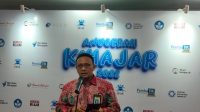 Kepala Pusdatin Kemendikbudristek Muhammad Hasan Chabibie saat memberikan keterangan pers dalam acara Anugerah Kihajar tahun 2022 di Jakarta