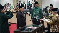 Sekjen Kemenag RI Prof Dr Nizar Alimelantik Dr H Zainal Berlian sebagai Rektor Institut Teknologi dan Sains (ITS) Nahdhatul Ulama Sriwijaya Sumsel