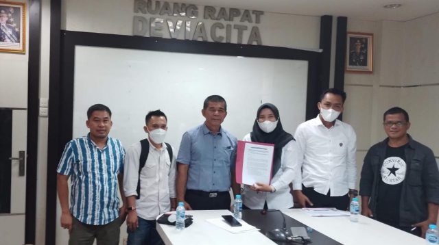 Gerakan Masyarakat Peduli Nibung (GMPN) Kabupaten Musi Rawas Utara (Muratara) saat audiensi dengan Subdit IV Tipidter Ditreskrimsus Polda Sumsel