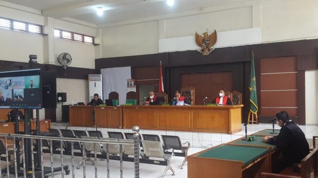 Suasana di Pengadilan Negeri (PN) Tipikor Palembang, Kamis (22/12/2022)