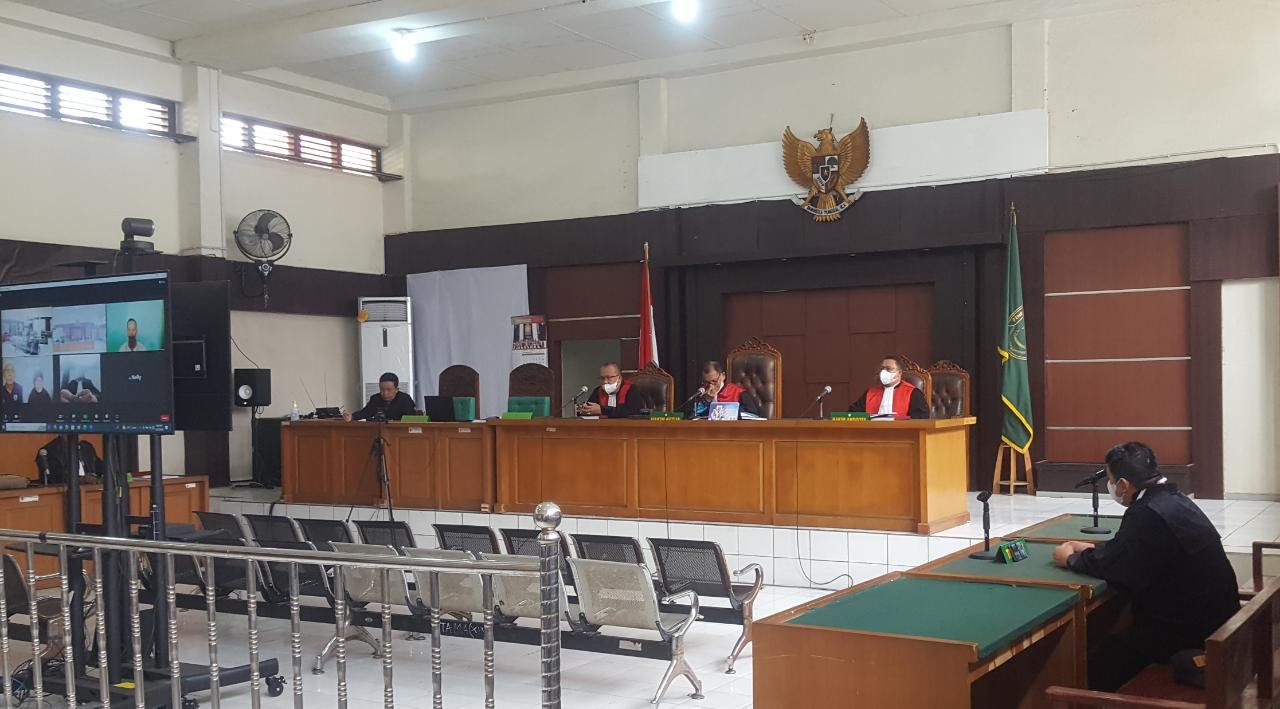 Suasana di Pengadilan Negeri (PN) Tipikor Palembang, Kamis (22/12/2022)