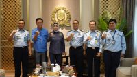Kakanwil Kemenkumham Sumsel, Ilham Djaya saat audiensi dengan Ketua DPRD Provinsi Sumatera Selatan, Hj RA Anita Noeringhati SH MH, Senin (26/12/2022)