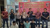 Polsek Kalidoni saat menggelar keterangan pers, Minggu (8/1/2023)