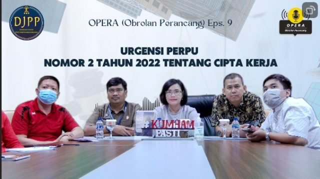 Kanwil Kemenkumham Sumsel mengikuti acara podcast Obrolan Perancang (Opera)