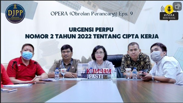 Kanwil Kemenkumham Sumsel mengikuti acara podcast Obrolan Perancang (Opera)