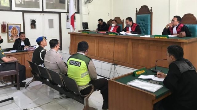 Suasana sidang di Pengadilan Negeri (PN) Palembang, Kamis (26/1/2023)