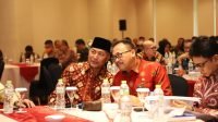 Pj Bupati Musi Banyuasin Drs H Apriyadi MSi menghadiri Rapat Kerja Nasional Dewan Pengurus Pusat Forsesdasi Tahun 2023, di Hotel Swiss Belinn Kemayoran Jakarta Pusat, Kamis (2/2/2023)