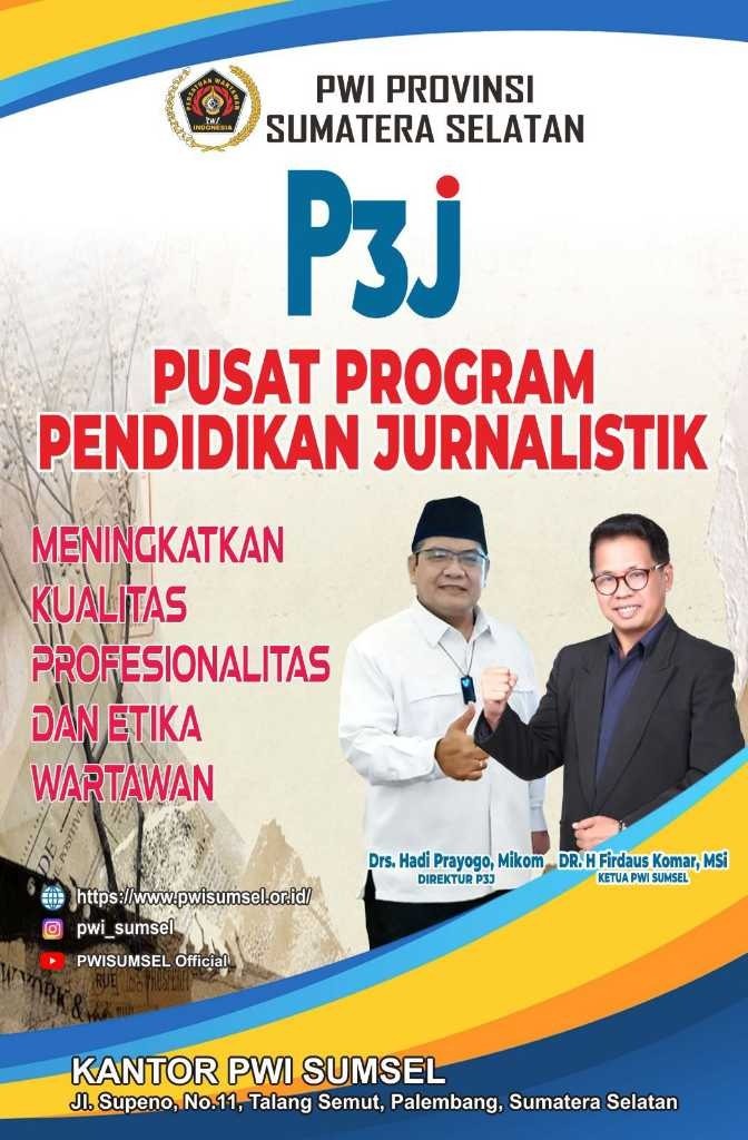 Flyer digital Pusat Program Pendidikan Jurnalistik (P3J) PWI Sumsel