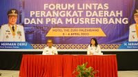 Sekda Sumsel Ir H SA Supriono membuka  secara resmi Forum Lintas Perangkat Daerah dan Pra Musrenbang