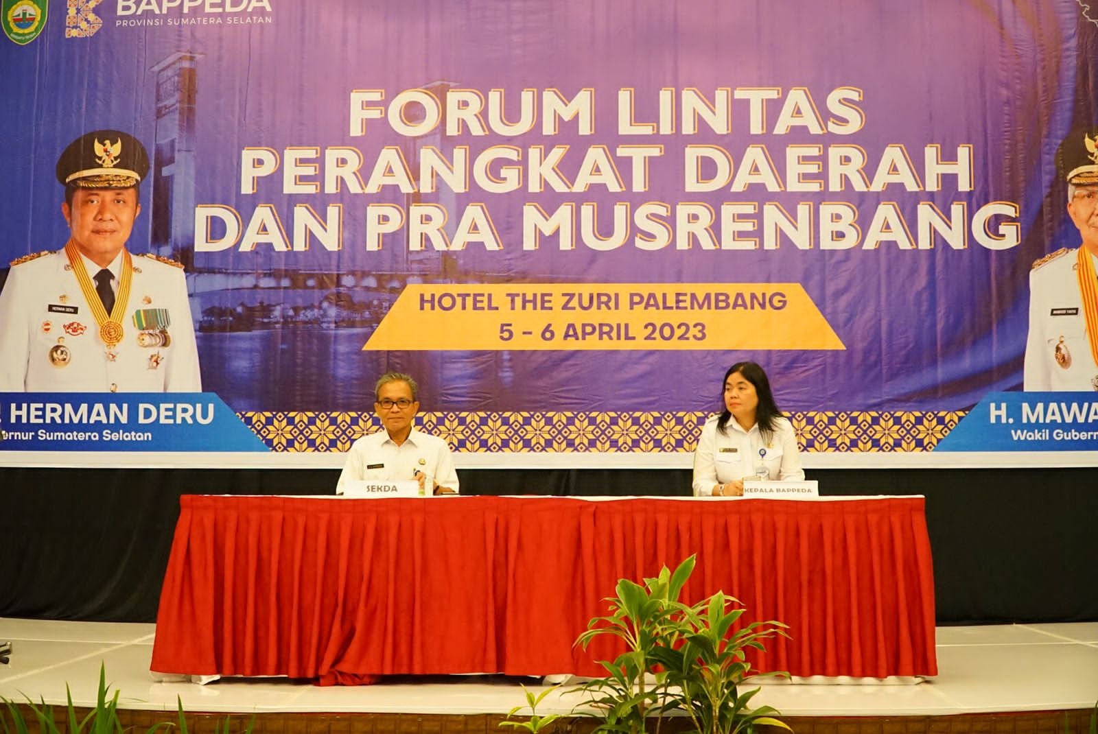 Sekda Sumsel Ir H SA Supriono membuka  secara resmi Forum Lintas Perangkat Daerah dan Pra Musrenbang