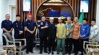 Gubernur Sumsel Herman Deru saat menerima Pengurus Lembaga Pengembangan Tilawatil Quran (LPTQ) Sumsel, KH. Mudrik Qori