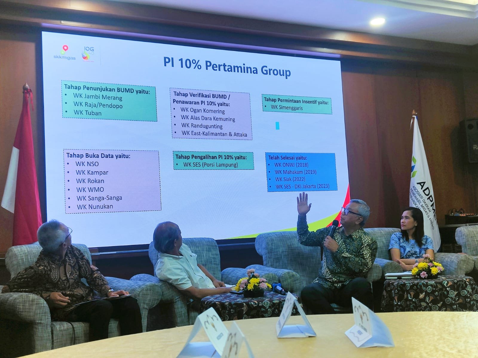 Komisaris Utama PT SEG Arwin Novansyah, saat FGD yang digelar Asosiasi Daerah Penghasil Migas dan Energi Baru Terbarukan, di Jakarta, Kamis (6/4)