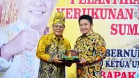 Gubernur Sumsel yang juga selaku  Pembina Pengurus Wilayah Kerukunan Bubuhan Banjarmasin (KBB) Sumsel, H Herman Deru menghadiri Halal Bihallal dan Pelantikan Pengurus Wilayah Kerukunan KBB Prov. Sumse