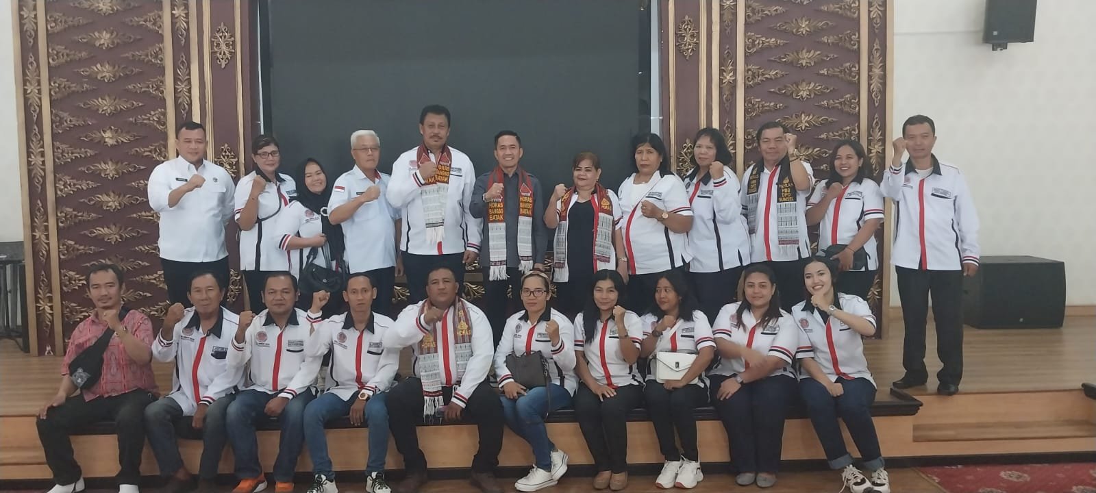 Jajaran Pengurus DPD Horas Bangso Batak Sumatra Selatan (HBB Sumsel) melakukan audiensi dengan Pj Wali Kota Palembang, Ratu Dewa, Rabu (13/12/2023)